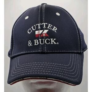 Cutter & Buck‎ Headwear By Pukka Strapback Cap Blue Dad Golf Hat CB Protec